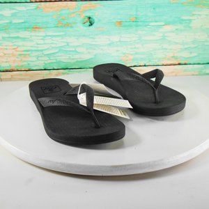Reef Escape Black Thong Sandals Size 5